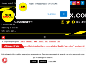 'sinlineamx.com' screenshot