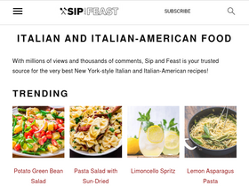 'sipandfeast.com' screenshot