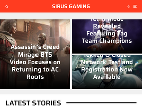 'sirusgaming.com' screenshot