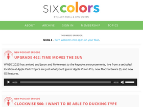 'sixcolors.com' screenshot