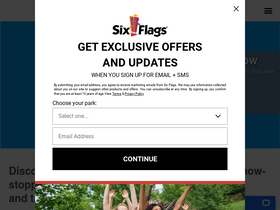 'sixflags.com' screenshot