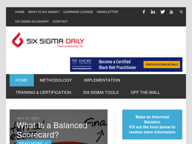 'sixsigmadaily.com' screenshot