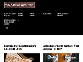 'sixstringacoustic.com' screenshot
