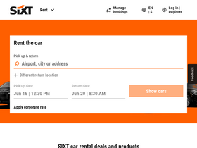 'sixt.com' screenshot