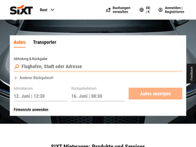 'sixt.de' screenshot