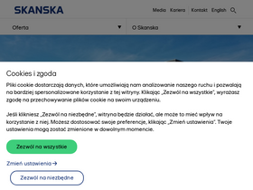 'skanska.pl' screenshot