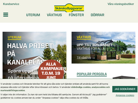 'skanskabyggvaror.se' screenshot