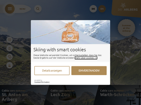 'skiarlberg.at' screenshot