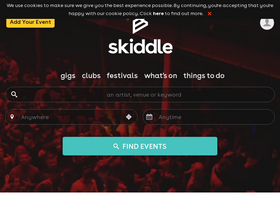 'skiddle.com' screenshot