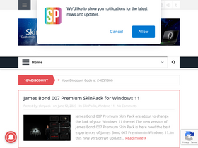'skinpacks.com' screenshot