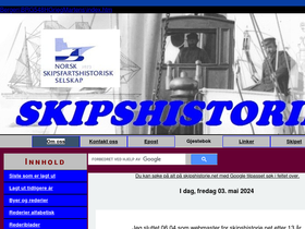 'skipshistorie.net' screenshot