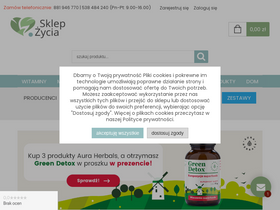 'sklepzycia.pl' screenshot