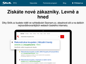 'sklik.cz' screenshot