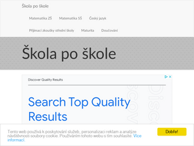 'skolaposkole.cz' screenshot
