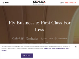 'skyluxtravel.com' screenshot