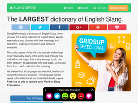 'slangdefine.org' screenshot