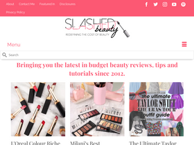 'slashedbeauty.com' screenshot