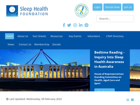 'sleephealthfoundation.org.au' screenshot