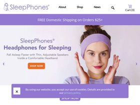 'sleepphones.com' screenshot