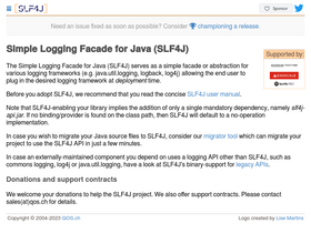 'slf4j.org' screenshot