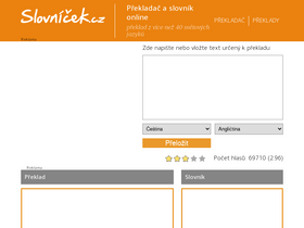 'slovnicek.cz' screenshot