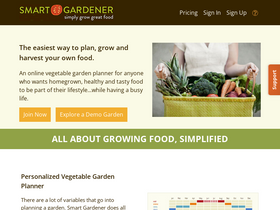'smartgardener.com' screenshot