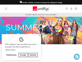 'smiffys.com' screenshot