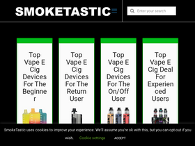 'smoketastic.com' screenshot