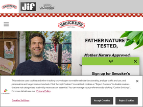 'smuckers.com' screenshot