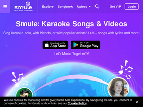 'smule.com' screenshot