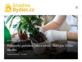 'snadnobydlet.cz' screenshot