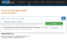 'snar.cz' screenshot