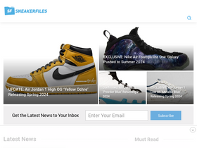 'sneakerfiles.com' screenshot