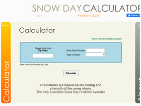 'snowdaycalculator.com' screenshot