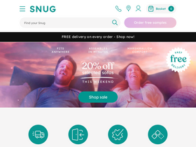 'snugsofa.com' screenshot