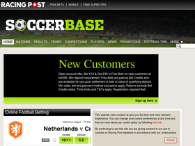 'soccerbase.com' screenshot