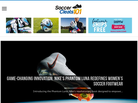 'soccercleats101.com' screenshot