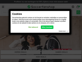 'soccerfanshop.nl' screenshot