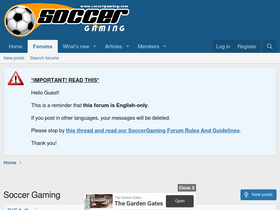'soccergaming.com' screenshot