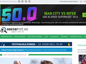 'soccernet.ee' screenshot