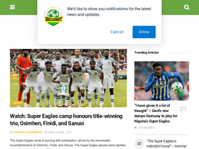 'soccernet.ng' screenshot