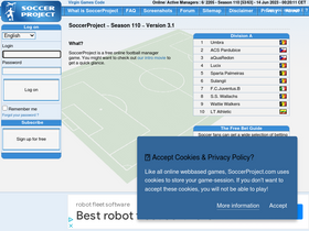'soccerproject.com' screenshot