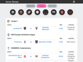 'soccerstreamlinks.com' screenshot