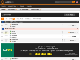 'soccerway.com' screenshot