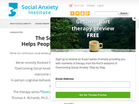 'socialanxietyinstitute.org' screenshot