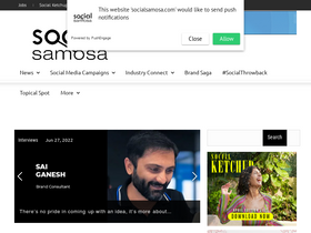 'socialsamosa.com' screenshot