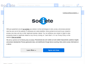 'societe.com' screenshot
