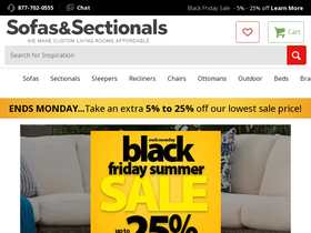 'sofasandsectionals.com' screenshot