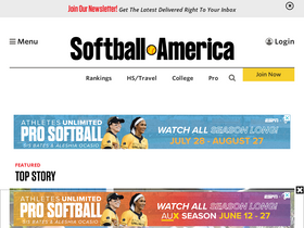 'softballamerica.com' screenshot