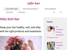 'softerhair.com' screenshot